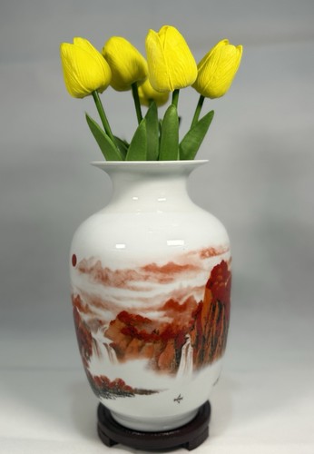 22cm vibrant red landscape - 22cm,