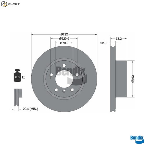 Brake disc bds1076hc for - bds1076hc,