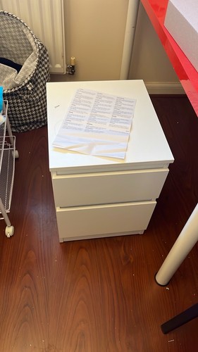 Ikea malm drawer bedside - ikea, 2-drawer