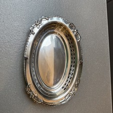 Vintage Falstaff Oval Serving Bowl Dish with Handle Silver Plated Bon Bon 25cm 