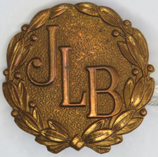 Original Jewish Lads Brigade Brass Cap Badge - Rare