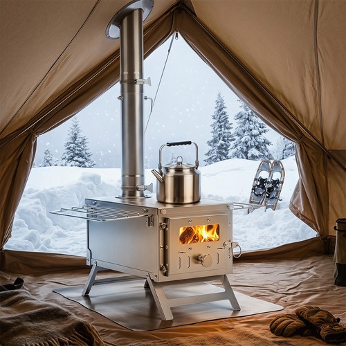 Hot tent stove portable wood - tent,