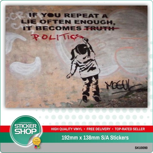 Banksy politics self adhesive - banksy,