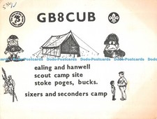 D113686 Year of Scout. 1907 1982. GB8CUB. Ealing and hanwell scout camp site sto