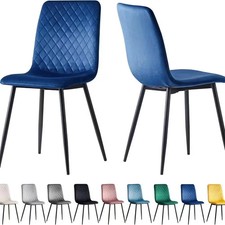 Set of 4 Dining Chairs Velvet