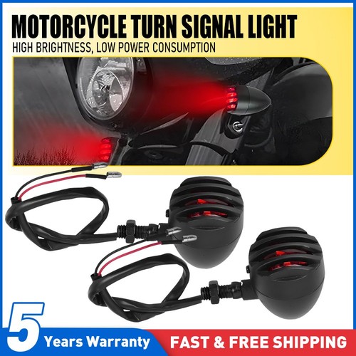Motorcycle turn signal red - 2x,