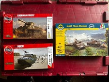 Set Of Kits Airfix Sherman Firefly And DUKW Starter Sets Iterali Sherman 1:76