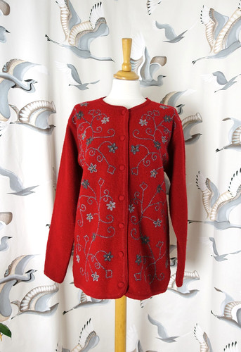 Holmewood red boiled wool - red,