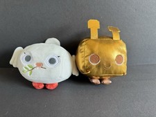 Pet Simulator Soft Toy Plush Gold Alien White Dove Cube x2 VGC Cute Collectible