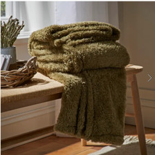 GENUINE TEDDY BEAR Soft Warm Fleece Blanket Thick ALL COLOURS  Sofa Bed Throw 
