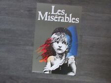 Les Miserables Original 14 x 22 inch Possibly US Issue Broadway Theatre Poster