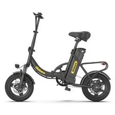 Hidoes Folding Electric Bike 14"Fat Tire Portable With 10.4AH Removable Battery