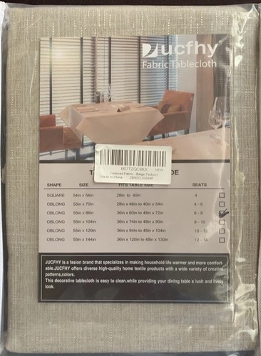 Jucfhy fabric tablecloth beige - fabric,