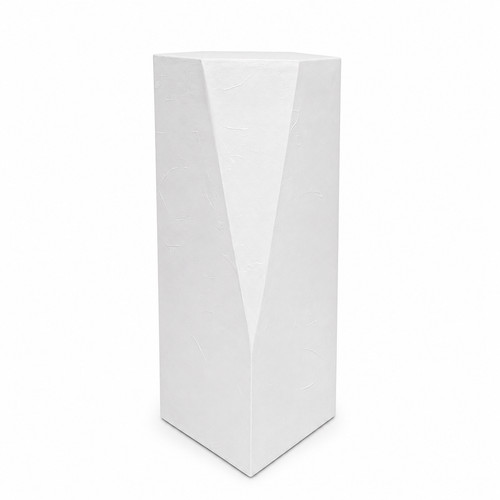 Handmade white textured angled - white,