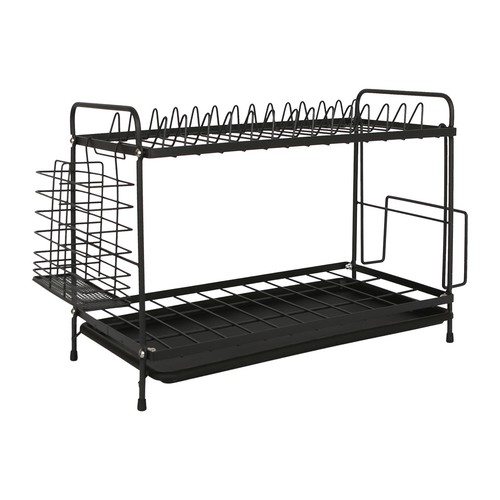 Metal tier dish drainer - metal, 2-tier