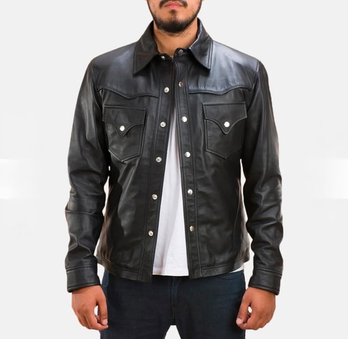 Mens genuine lambskin leather - genuine,