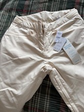 ladies roxy backyard ski pants L cream coloured