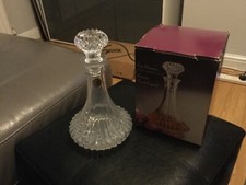 Genuine J. G. Durand Lead Crystal Decanter 0.75l Capacity Made in France 21cm