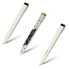 Moleskine Retractable Ballpoint GO Pen  - 1.0mm Nib - Black Ink -  3 Designs