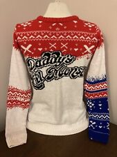 Small 35" Harley Quinn Xmas Christmas jumper sweater Gotham Suicide Squad Joker