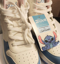 Disney Stitch and Angel High Top Trainers Sneaker  Shoe UK Size JNR 5-2