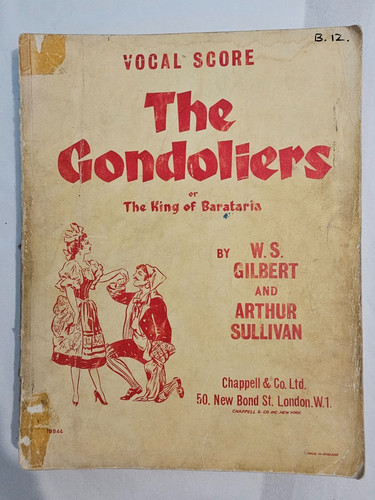 The gondoliers vocal piano - vocal, &