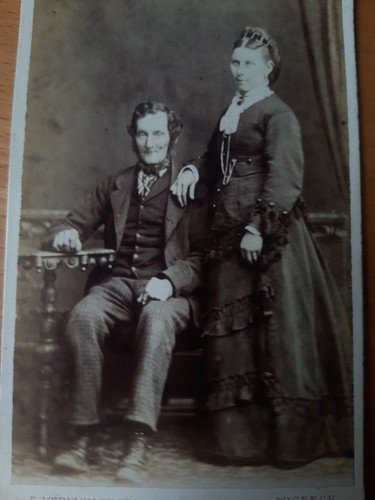 Cdv couple woman working - cdv,