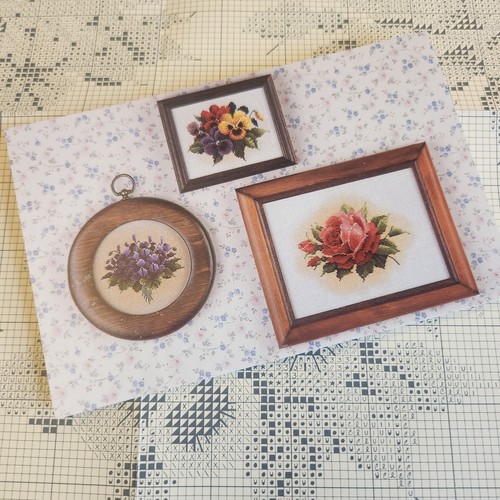 Lavender and lace cross stitch - and, cross-stitch