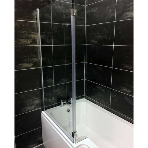 Bath screen with return for - bath, l