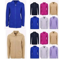 NEW LADIES WOMENS KNITTED ZIP