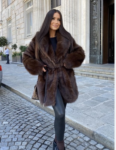 Zara faux fur belted - belted, coat