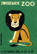 POLISH ZOO LION SAFETY MATCHES
