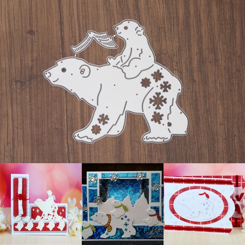 Large polar bear and cub - large,