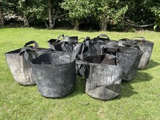 10 X Root Pouch Fabric Round Plant Pots Grow Bags Hydroponic Black 22L Litre