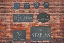 Rustic Natural Slate House Gate Sign Plaque Door Number Personalised Name Plate