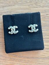 CHANEL Authentic CC Logo Earrings, Original Box, Good Condition, Christmas Gift