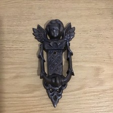 Door Knocker Cast Iron Angel Cherub Vintage