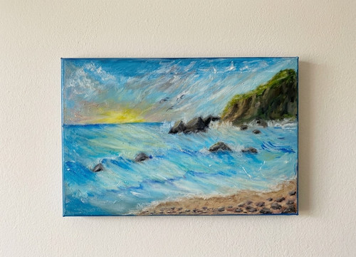 Original ocean beach landscape - original,