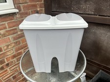 Grey Kitchen Bin X2 Compartments Rubbish And Recycling