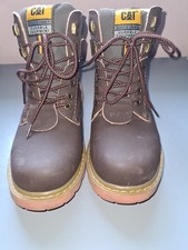 Cat Brown Wide Fit Boots size