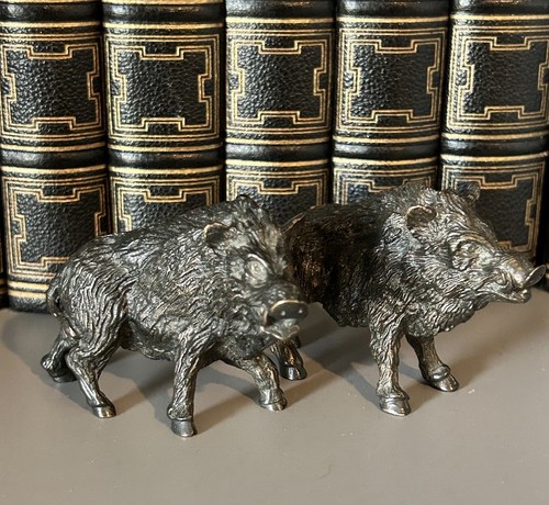 Vintage pair wild boar - of,