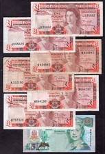 Gibraltar 7 banknotes - gibraltar.,