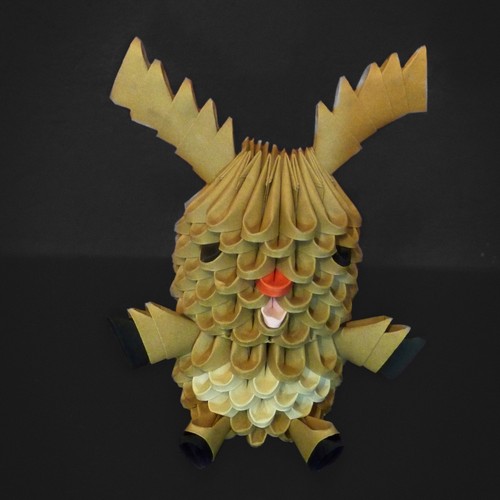 Origami rudolf self build - 3d,