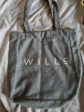 Jack Wills Grey Cloth Tote Bag, Shoulder Bag, Shopping Bag, Fabric Wool bag