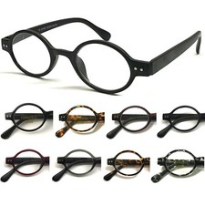 Retro Reading Glasses Small Round Oval Unisex Design Superb / Spring Hinge R887