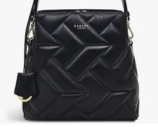 RADLEY BLACK LEATHER HANDBAG SHOULDER CROSS BODY BAG RRP £219!!! NEW!!!