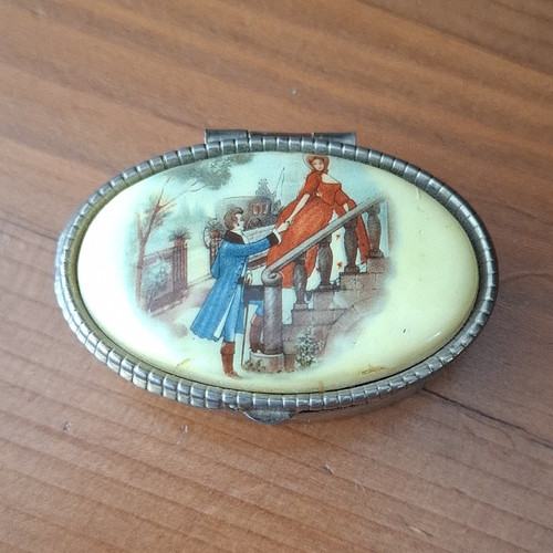 Antique oval hinged - antique,