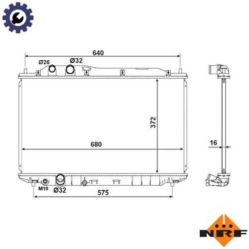 Radiator engine cooling 53534 - radiator,