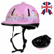 Kids/Childs/Toddlers Adjustable Horse Riding Hat Ventilated Helmet Pink New UK