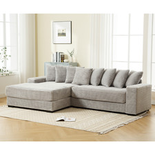 L-Shaped Corner Sofa Set w/